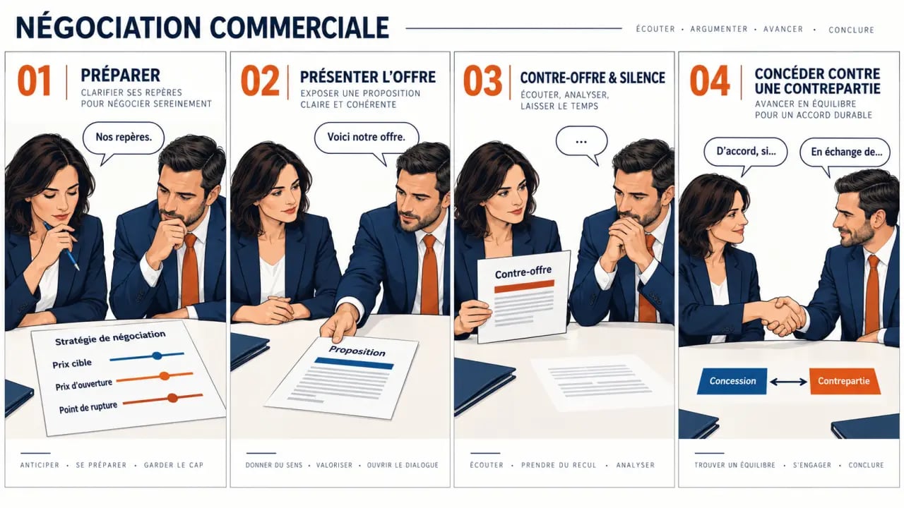 Comment négocier un prix : étapes d’une préparation à la contre-offre