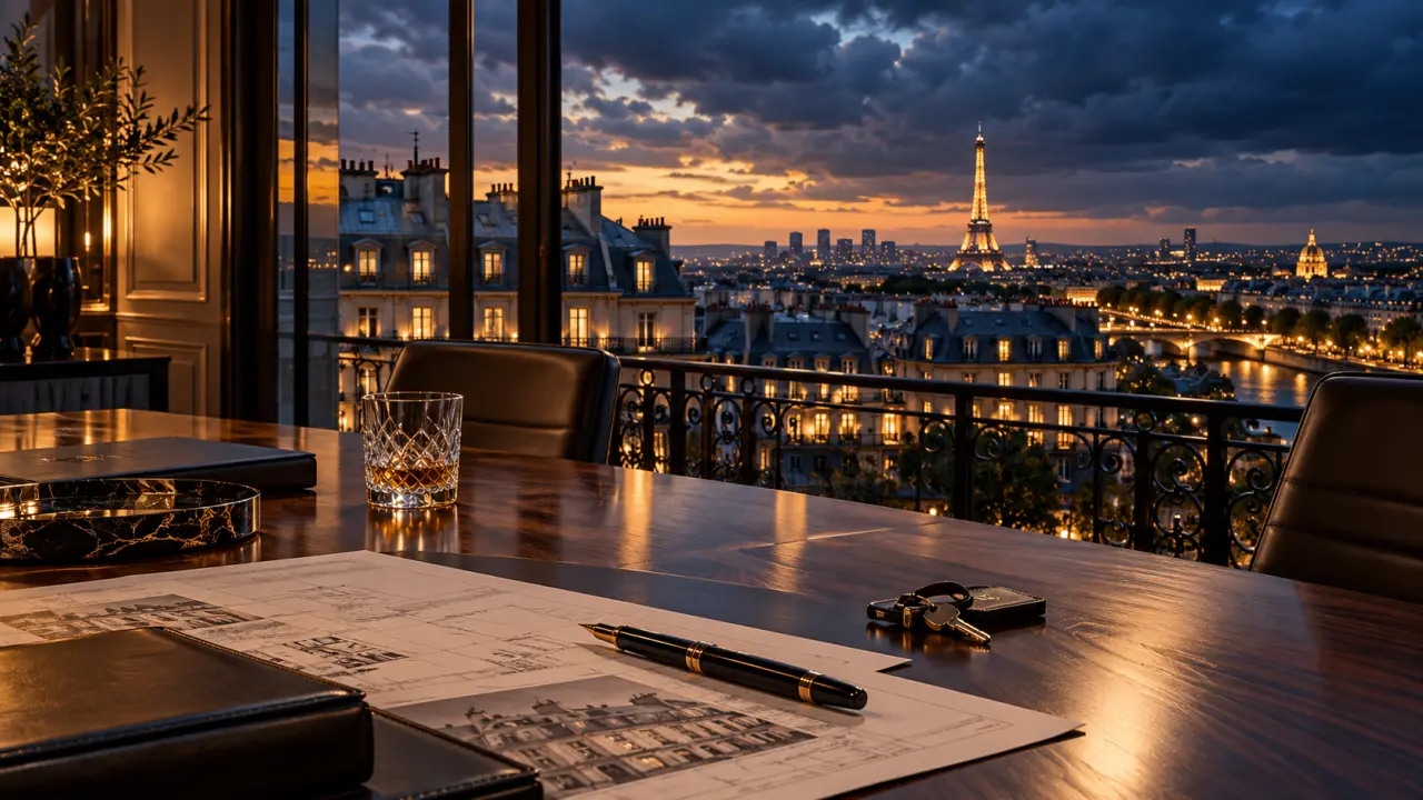 Réunion stratégique autour d'une opération d'immobilier parisien